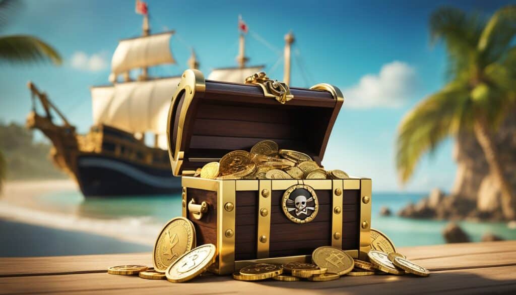 Treasure chest full of Pirate King free coins