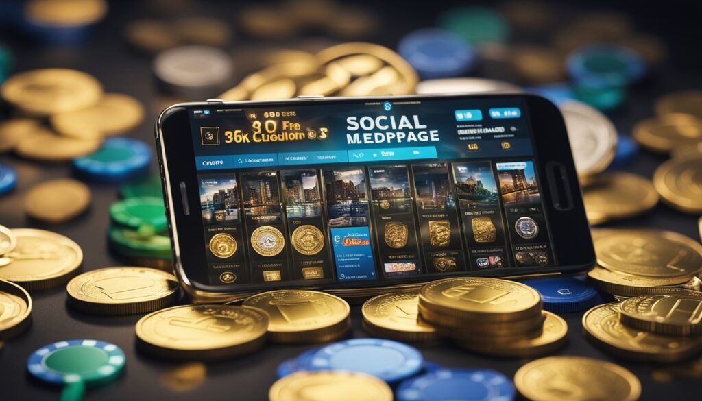 Social media on mobile for Slotpark Free Coins