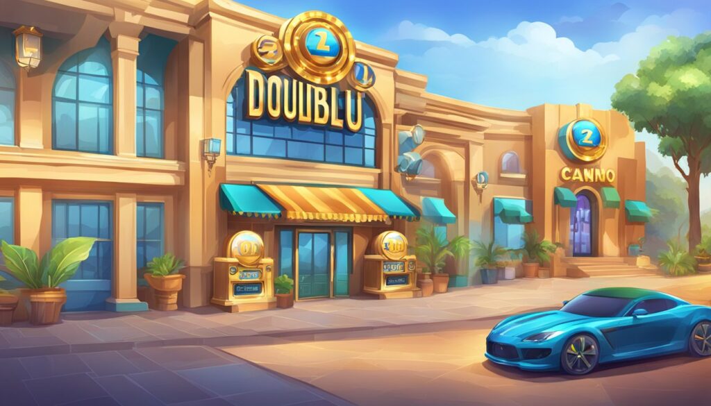 DoubleU Casino Free Coins - Lambo in front of the casino