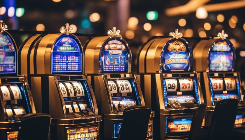 Slot machine in a casino like MGM Slots Live 