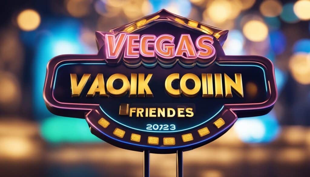 Fake Vegas Friends Free Coins Sign