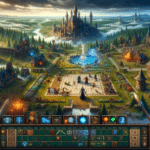 A screenshot of a turn-based mobile RPG game with a castle in the background.