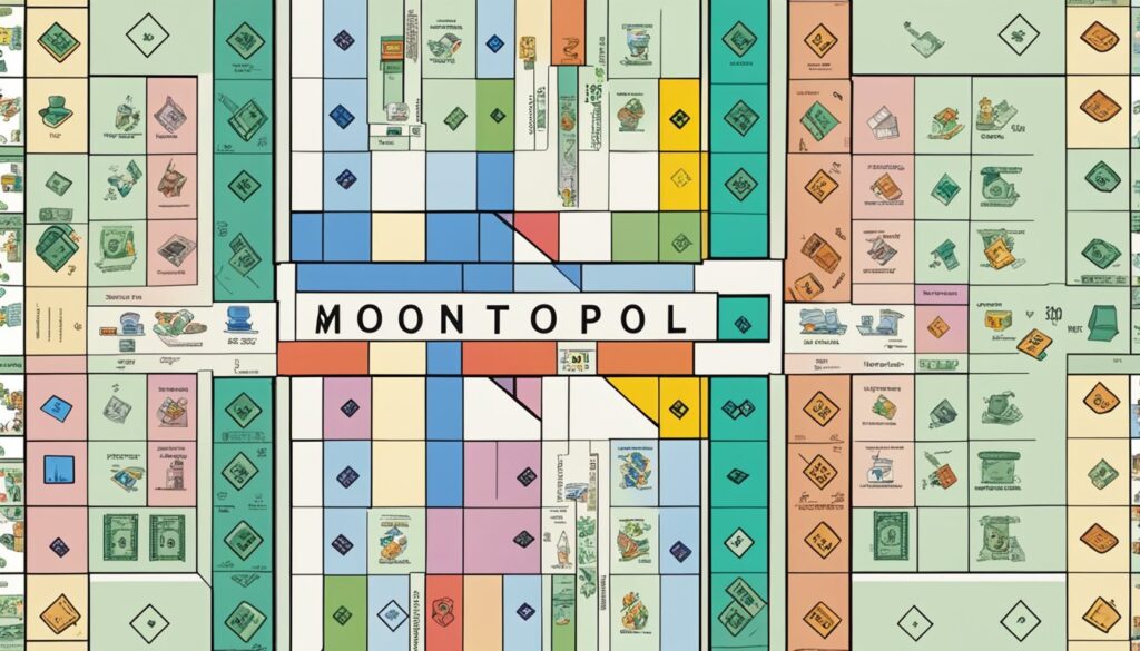 An illustration of a Monopoly board, a classic board game.
