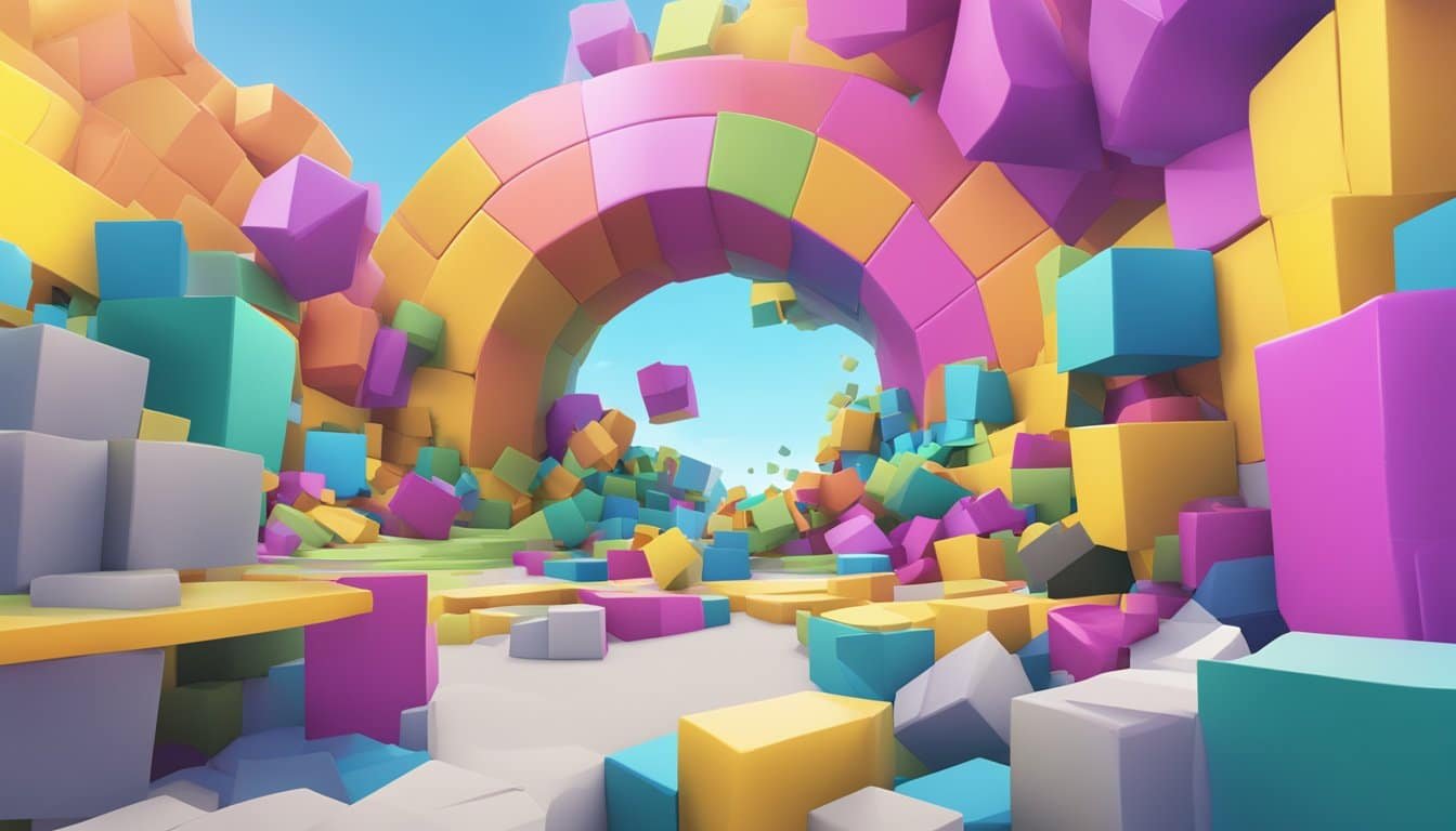A vibrant tunnel filled with a multitude of cubes, enhancing the visual experience.