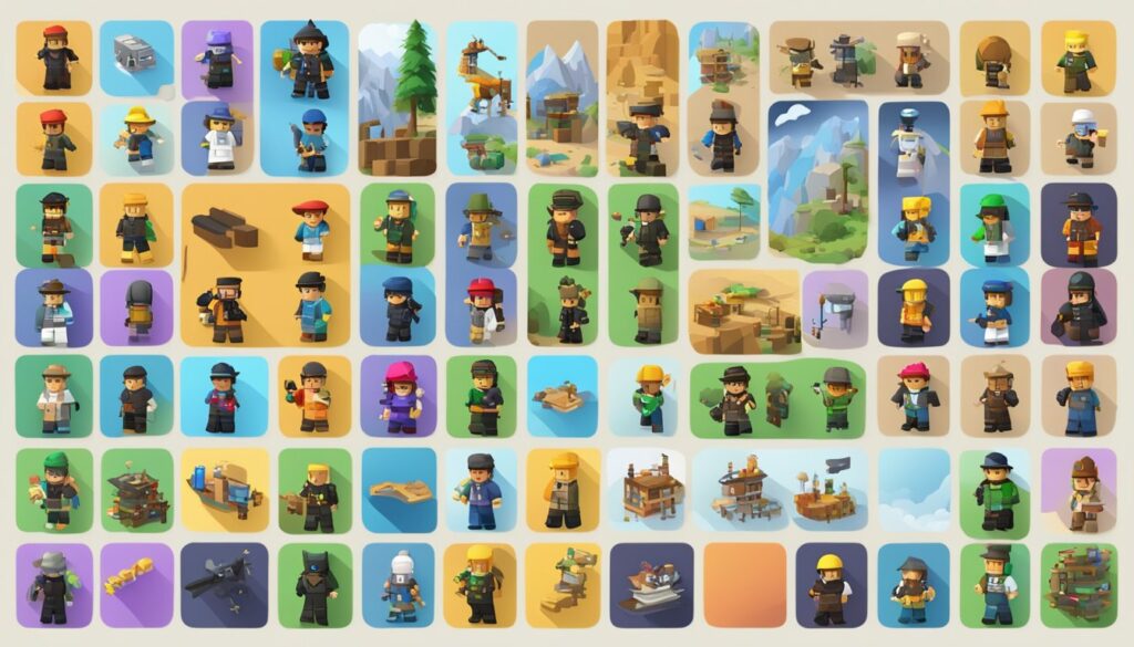 An extensive catalog of Minecraft characters.
