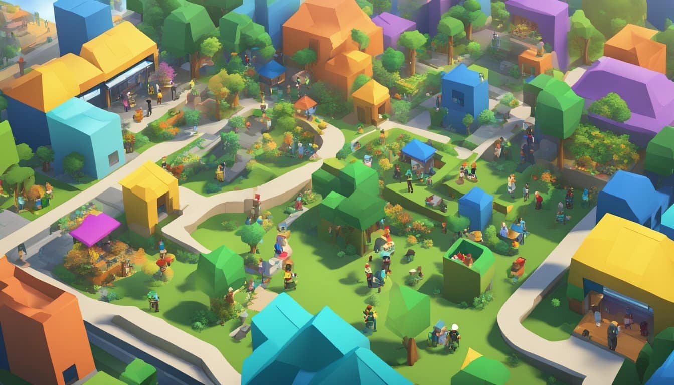 An image of a bustling city with a multitude of people, making it the top contender for most visits in the popular Roblox Game.