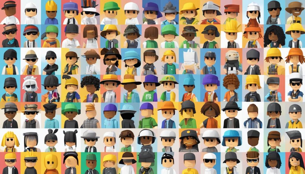 A group of people in different hats playing Roblox.