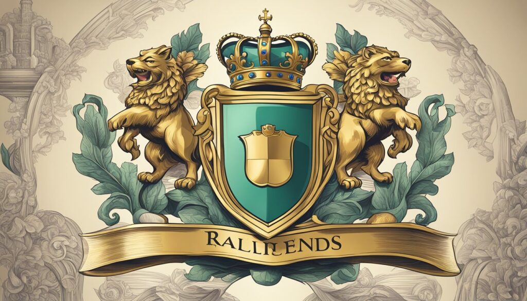 Royal Match is a company that owns a gold and green crest adorned with lions and a crown.