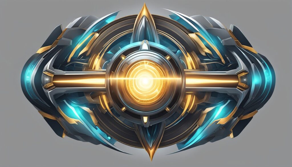 The logo for League of Legends showcases the impressive Blade Ball, representing the game's best ability and superior gameplay tactics.