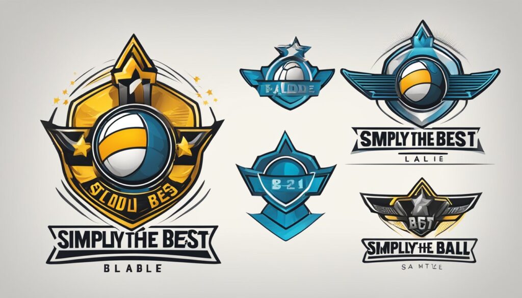 A set of logos and emblems showcasing the team's Superior Gameplay Tactics.
