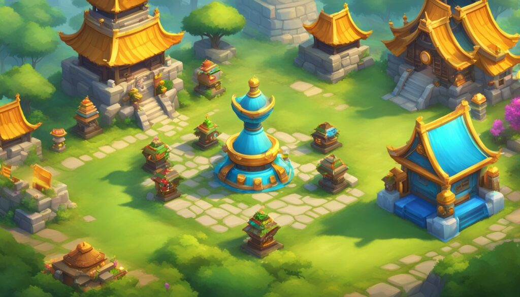 A screenshot of a **Chinese village** during a **month-long event.**