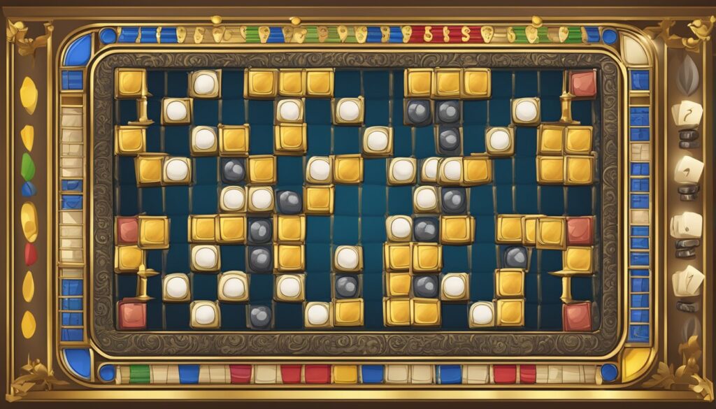 A guide to playing Egyptian Mahjong on a blue background with areas for Royal Match.