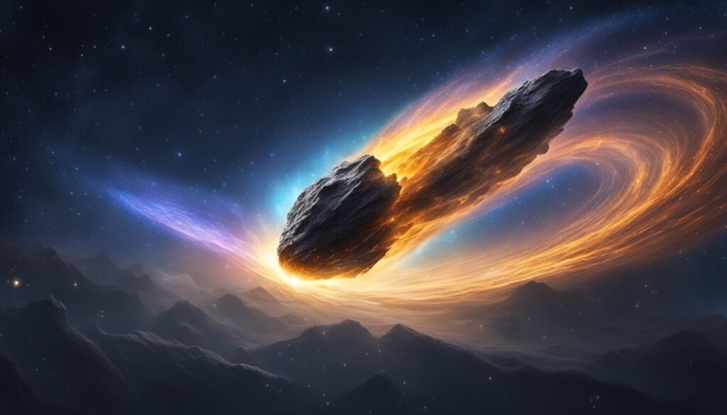 A nightmare elemental comet is soaring through the celestial abyss.