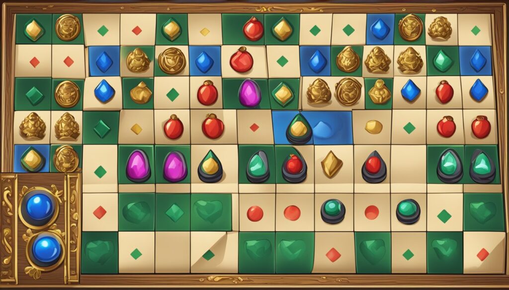 A screenshot of the game "Royal Match" with many jewels and gems.