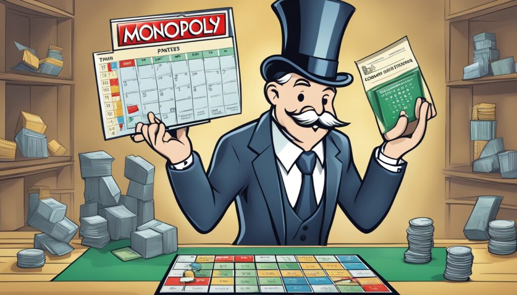 A man in a top hat is holding a Monopoly board as part of a promotional collaboration.