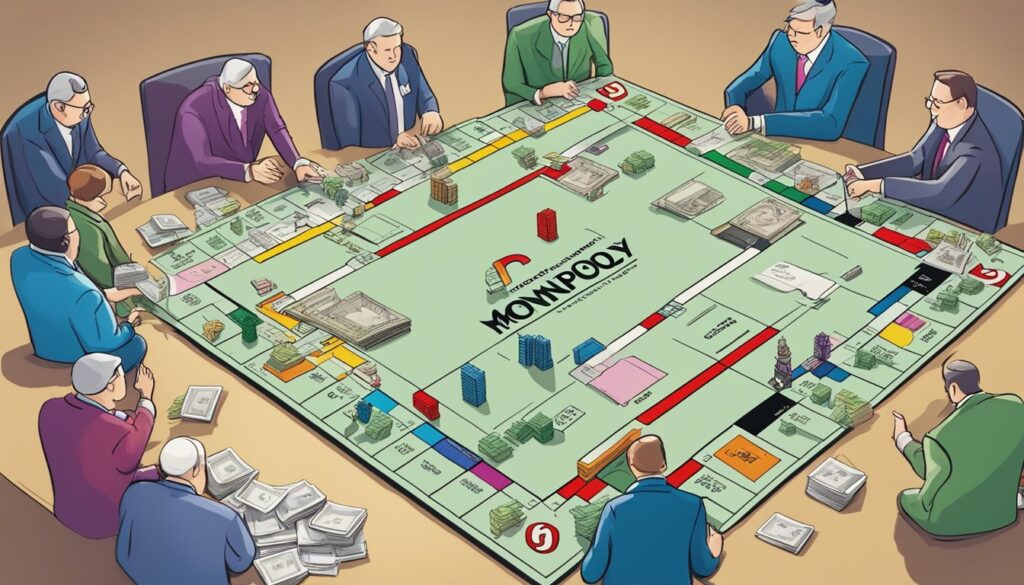 A group of people enjoying a game of Monopoly during a Promotional Collaboration event.